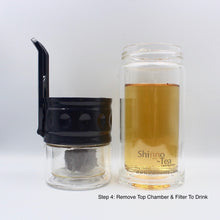 Load image into Gallery viewer, Dual Layer Glass Tea Bottle