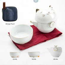 Load image into Gallery viewer, Fortune Kitty Tea Pot Set