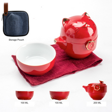 Load image into Gallery viewer, Fortune Kitty Tea Pot Set
